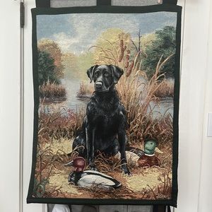 Black lab tapestry